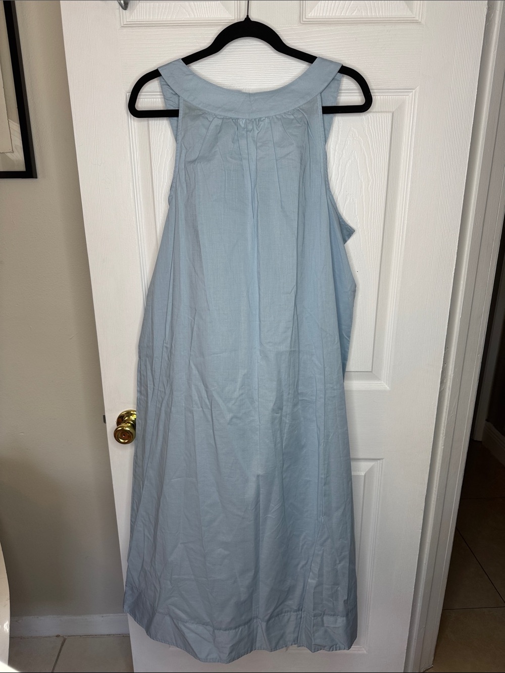Charter Club Intimate Light Blue Sleeveless Gown w/Embroidered Yoke Sz XL NWT - Picture 4 of 7